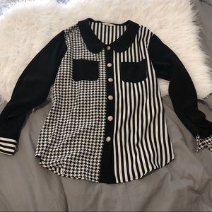 Vintage Silk Patterned Blouse